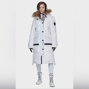 Women's White Long Puffer Coat Masoka Rudsak
